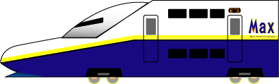 新幹線ｅ4系マックスの無料イラスト 新幹線の無料イラスト